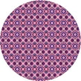 thumbnail image 1 of Ahgly Company Tapis Rond Lavable en Machine Intérieur Transitionnel Magenta Foncé Violet, 3 Pieds Rond, 1 of 7