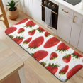 thumbnail image 5 of Red Strawberry Plants Fruit White Pattern Kitchen Rug Mat,Kitchen Runner Rugs Non Skid Washable,Decorative Kitchen Floor Mats for Kitchen,Sink,Laundry,17"x47.2", 5 of 7