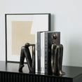 thumbnail image 2 of DZORUN Thinker Decorative Bookends Non-Slip Book Holder Book Ends for Shelves Living Room Office Home Decor Resin 2Pcs, 2 of 9