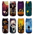 thumbnail image 1 of 8 Pairs Halloween Socks Unisex Assorted Low Cut Scoks Novelty Socks Funny Socks, 1 of 10