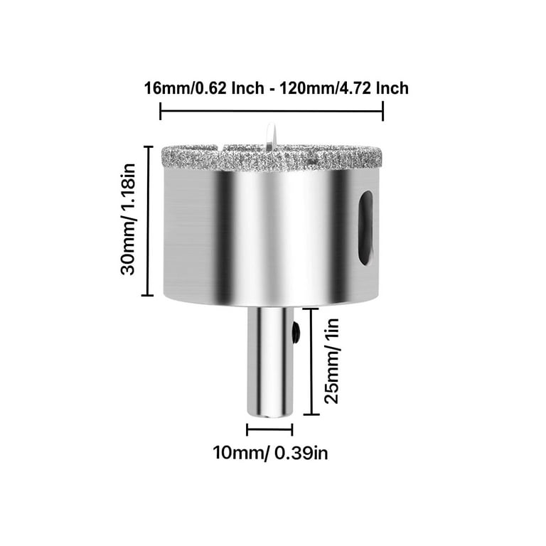 3.5 Inch Diamond Hole Saw With Center Drill Bit for Glass Ceramic Marble Porcelain Tile Glass Granite Quartz Gemstone 90mm