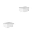 thumbnail image 2 of Bewildely Contenedor de plástico de alimentaria con tapa transparente: seguridad y frescura Contenedores fáciles de ubicar Blanco 1 pieza Blanco PC 1 2piezas, 2 of 6