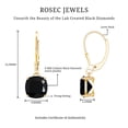 thumbnail image 6 of Rosec Jewels Lab Created Black Diamond Solitaire Drop Earrings for Women - AAAA Quality, 14K Yellow Gold, 6 of 7