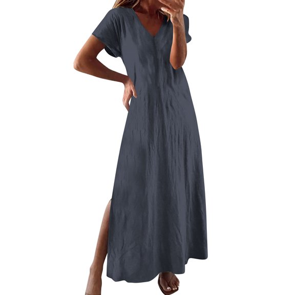 gakvbuo Summer Tank Dress For Women Mini Dress Sundress Ladies' One Collar Sleeveless Dress