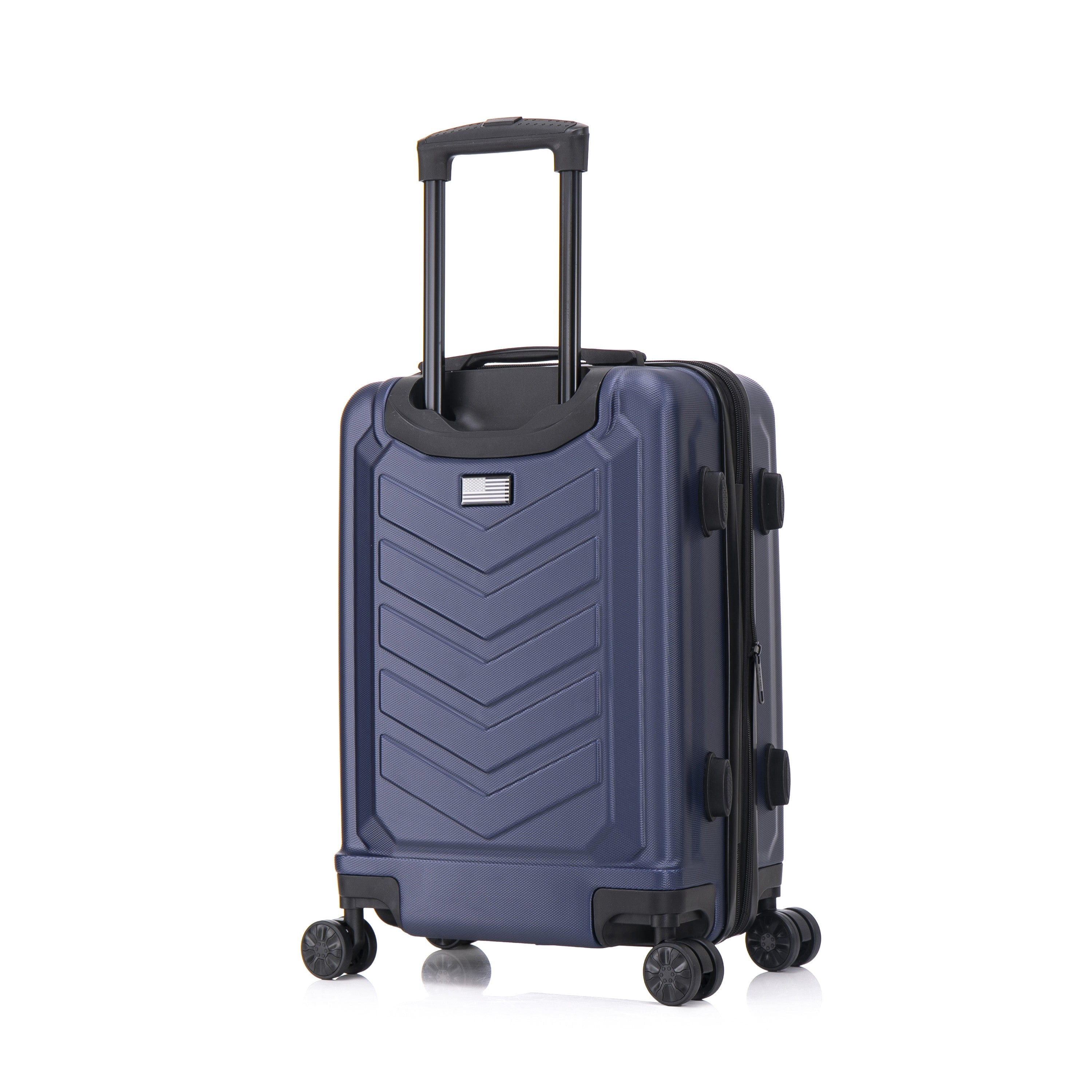 US ARMY FOX PRO 20" Expandable Carry-On Suitcase with TSA Lock Navy Blue