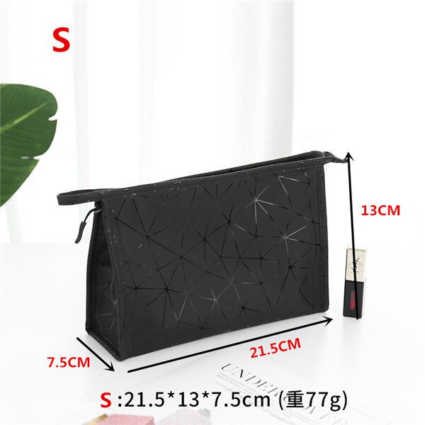 Bolsa de cosméticos impermeable de alta capacidad para mujer, neceser de cuero PU, organizador de viaje, bolsa de almacenamiento de maquillaje para ducha qiuyongming unisex