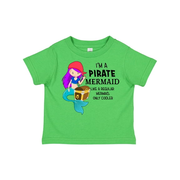 Inktastic I'm a Pirate Mermaid-like a Regular Mermaid, Only Cooler Boys or Girls Toddler T-Shirt