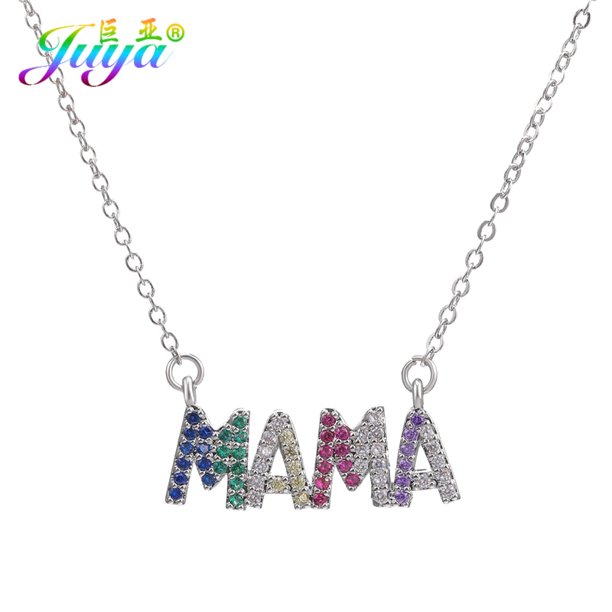 Juya Handicraft Women's Bracelets Supplies Mama+Boy+Girl Link Chains Bracelets For Handmade Daughter Mother's Day Gift Jewelry Gao Jinjia LED