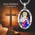 thumbnail image 6 of Santa Muerte/Saint Jude/Virgin Mary/St Benedict 925 Sterling Silver Miraculous Medal Religious Amulets Necklace Religious Protector Talisman Jewelry Gifts for Men Women, 6 of 6
