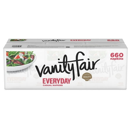 Vanity Fair Everyday Napkins, Disposable White Paper Napkins Family Pack 660 CT