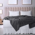 thumbnail image 4 of MesaSe Ruffled Grey King Size Bed Skirt  Dust Ruffle for King Bed with 15” Drop  Soft and Solid Microfiber  Classic Style  California King  Silver Gray Bedskirts, 4 of 6