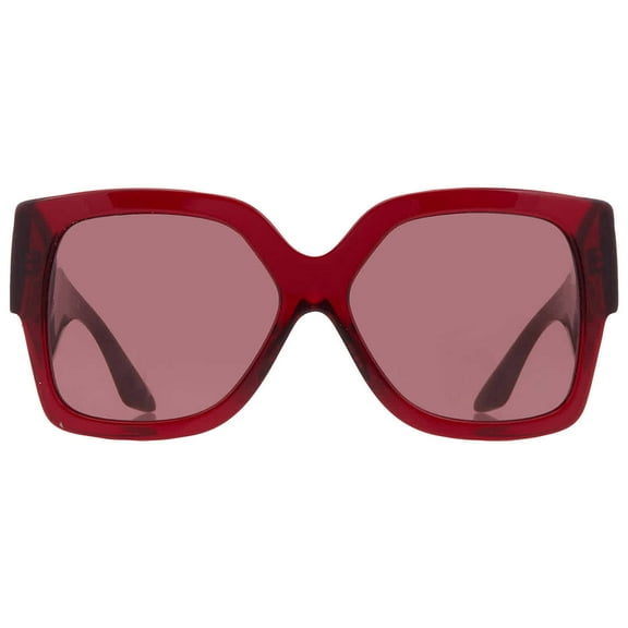 Versace 4402 388/69 Sunglasses Women's Transparent Red/Dark Violet Lenses 59mm