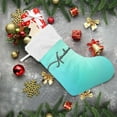 thumbnail image 6 of Custom Christmas Stockings Blurred Turquoise Water Christmas Presonalized Large Stocking Sock, Set of 1 Xmas Party Winter Decor Candy Bag Gift, 17.7 Inch, 6 of 7