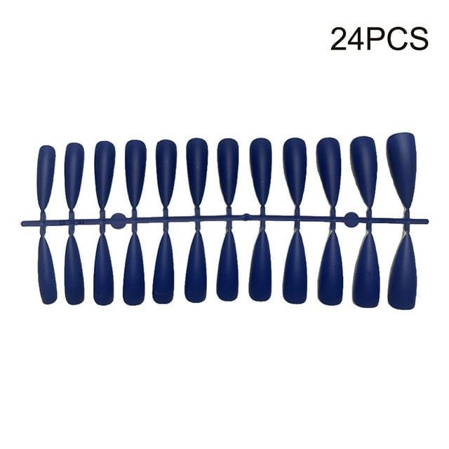 Nail Enhancement Tablets Chic Dot Design Not Susceptible to Allergies Frosted Texture Fake Fingernail Charming Manicure Tips JM-14Cyan