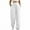 White, variant on Buigttklop Pants for Women Women'S Solid Color Elastic Waist Close Slant Pocket Sweatpants Trousers