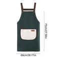 thumbnail image 3 of Unisex Waterproof and Oil-Resistant Kitchen Apron with Adjustable Neck Strap, Wipeable PVC Material, Front Pocket, 70 x 68 cm, Multicolor, 3 of 6