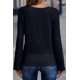 thumbnail image 5 of Camisa de manga larga Dokotoo Spring Business Casual para mujer, azul marino, 5 of 6