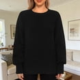 thumbnail image 2 of Fashion Knit Sweater Long Sleeve Crewneck Pullover Soft Comfortable Winter Casual Blouse, 2 of 4