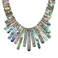 thumbnail image 4 of Island Chic Graduated Neckline Abalone Shell Tassel Statement Necklace, 4 of 4