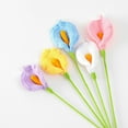 thumbnail image 2 of Ipopu Handmade Calla Lily Bouquet | Yarn - Knitted Floral Decor, Multi - Color Gift (2/5 Packs), 2 of 5