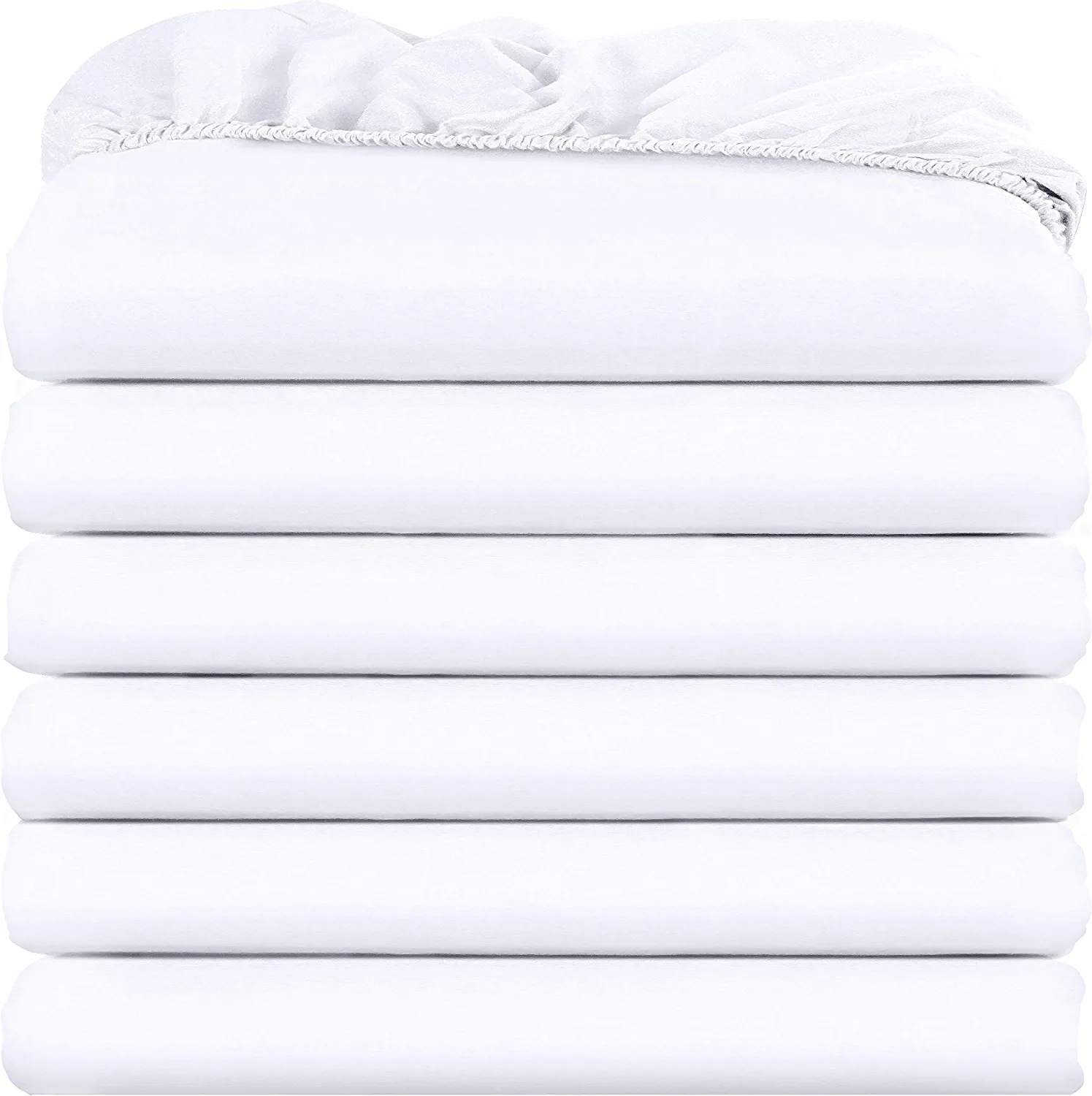 Causdon Queen Fitted Sheets Bulk Pack of 6 Bottom Sheets Soft