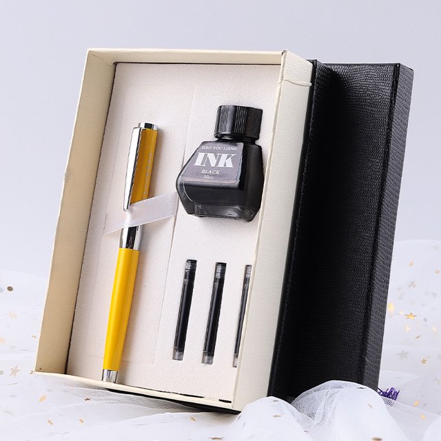 Estuche de regalo con tinta de metal para bolígrafo, regalo de empresa, láser, multifuncional, duradero