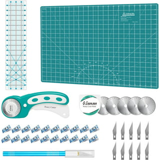 135Pcs 45mm Rotary Cutter Kit with Cutting Mat Patchwork Ruler Carving  Knife Sewing Clips Storage Bag for Fabric Sewing Quilting Accessories