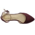 thumbnail image 6 of Ollio Women's Shoes Faux Suede Ankle Straps D'Orsay Pointed Toe Ballet Flats ZY00F71, 6 of 6
