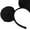 Pu Black, variant on Mouse Ear Headband for Unisex Adult