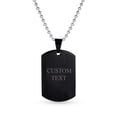 thumbnail image 5 of Bling Jewelry Mens X-Large Men's Military Dog Tag Pendant Necklace Black Gold Silver 24" Chain, 5 of 5