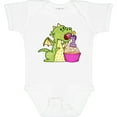 thumbnail image 3 of Inktastic Dragon Cupcake 1st Birthday Boys or Girls Baby Bodysuit, 3 of 5