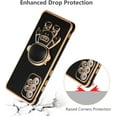 thumbnail image 4 of for Samsung Galaxy A33 5G Case Cute 6D Astronaut Case with Stand Function Luxury Plating Case Cover Slim Fit Soft TPU Shockproof Bumper Protective Electroplated Case for Girls Boys,Black, 4 of 10