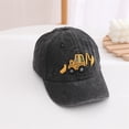 thumbnail image 2 of Cute Excavator Embroidery Kids Baseball Cap Adjustable Cotton Washed Vintage Baseball Hat for Boys Girls Age 2-8, 2 of 7