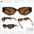 thumbnail image 2 of Womens Luxe Mod Fashion Cat Eye Beveled Thick Plastic Sunglasses Tortoise - Brown, 2 of 8