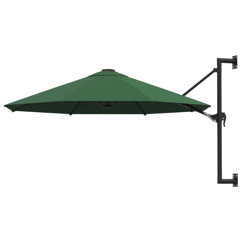 vidaXL Wall Mounted Outdoor Umbrella Parasol Patio Sunshade Garden Sun