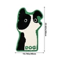 thumbnail image 3 of Puppy Shaped Absorbent Bathroom Rug | Soft Irregular Polyester Carpet | Non-Slip Floor Mat | Living Room | Bedroom | Machine Washable | Green | 40x60cm | 1-Pack, 3 of 6