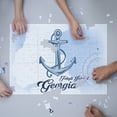 thumbnail image 3 of Jekyll Island, Georgia, Anchor, Blue, Coastal Icon (1000 Piece Puzzle, Size 19x27, Challenging Jigsaw Puzzle for Adults and Family, Made in USA), 3 of 4