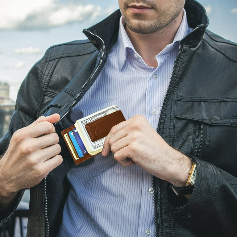 Men's RFID Magnetic Front Pocket Wallet