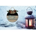 thumbnail image 3 of Eveokoki 11" Christmas Decorations Wreath, Christmas Wooden Hanging Sign Rustic Farmhouse Front Door Porch Sign for Christmas Home Front Door Window Wall Decoration, 3 of 5