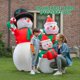 thumbnail image 2 of Muñecos de nieve hinchables navideños VIVOHOME Family de 180 cm con luz LED, 2 of 7