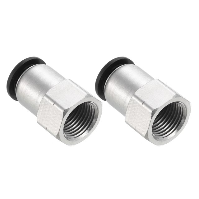 Unique Bargains 2 Pcs Tube OD 1/2 Pouce à Filetage Femelle NPT 3/8 Pouce pour Connecter les Raccords