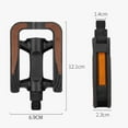 thumbnail image 5 of 1 Pair Bike Pedal Non Slip Flat Wide Platform Mountain Bike Pedals with Reflective Strips Universal Outdoor Bike Accessory Black, 5 of 7