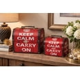 thumbnail image 2 of Northlight Set of 2 Red and White Keep Calm and Carry On Decorative Wooden Storage Boxes, 2 of 2