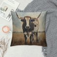 thumbnail image 2 of Orinice Cow Graphic Decorative Pillow Cover for Home Decor, Cotton Linen Cushion Case 1PC 12x12in, 2 of 5