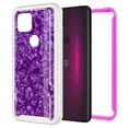 thumbnail image 4 of T-Mobile REVVL 4 Plus Case, Rosebono Graphic Design Shockproof Impact Resistant Protective Full-Body Rugged Clear Hybrid Bumper Case for T-Mobile REVVL 4 Plus (Purple Shell), 4 of 5