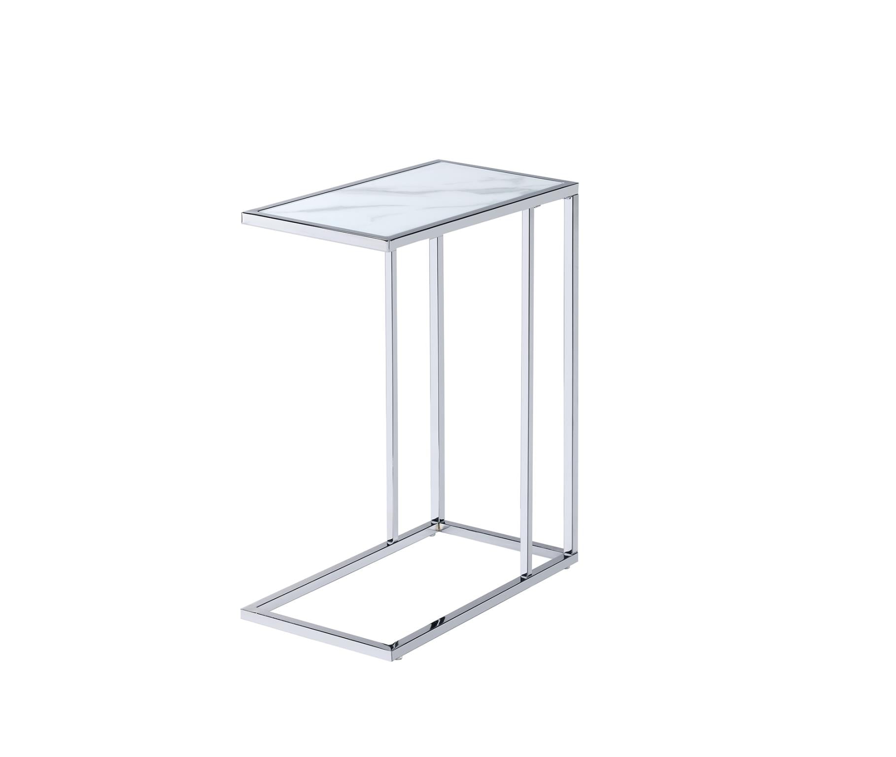 Amelia Chair Side End Table, White