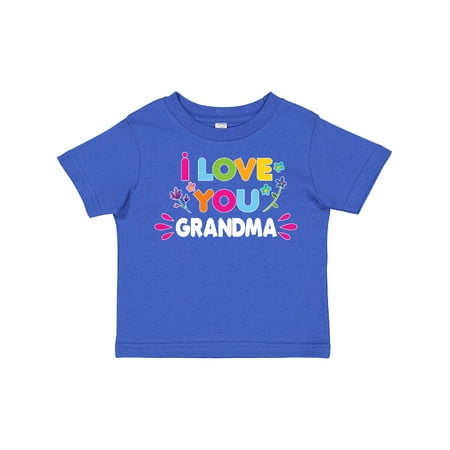 

Inktastic I Love You Grandma with Flowers Gift Toddler Toddler Girl T-Shirt