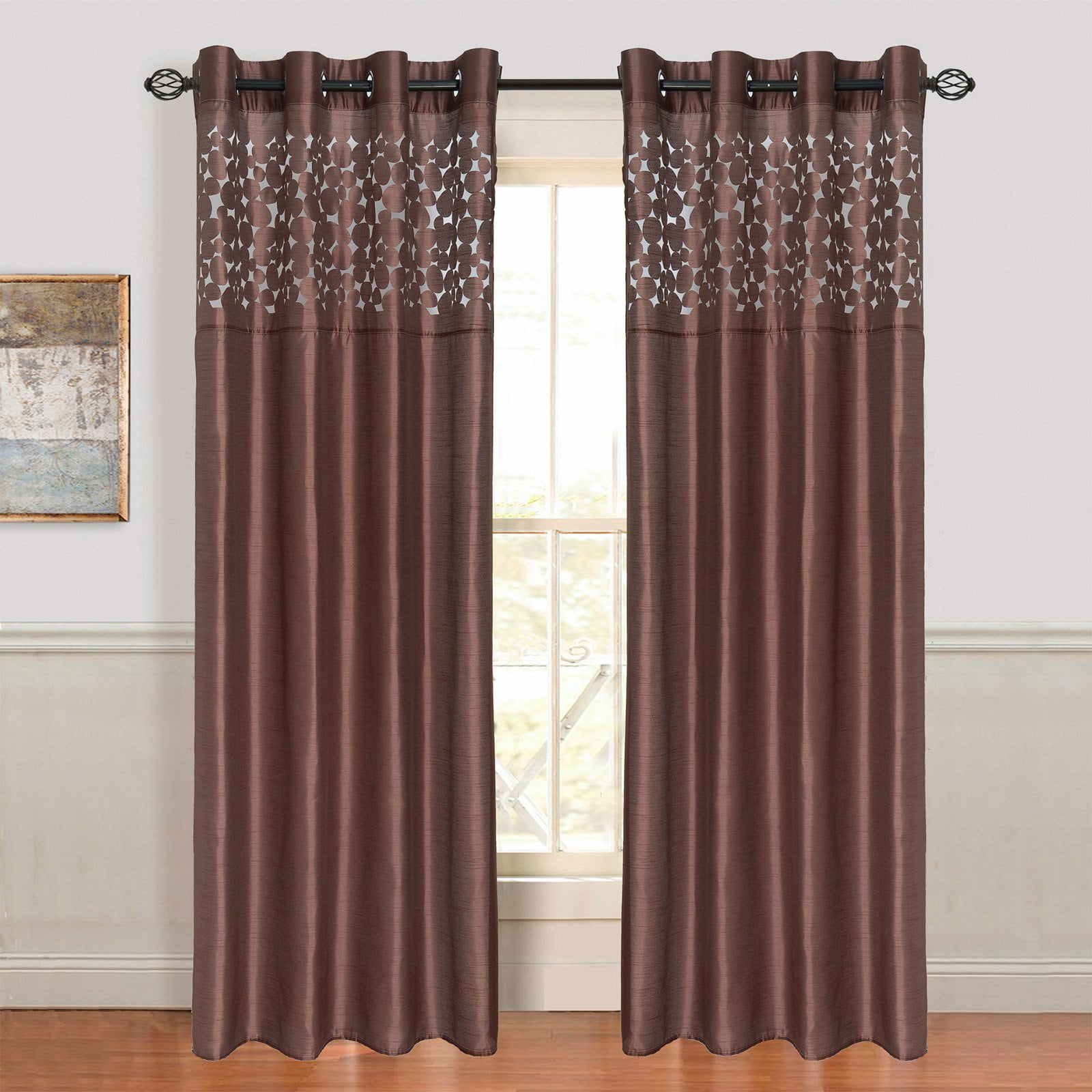 Lavish Home Karla LaserCut Grommet Curtain Panel