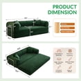 thumbnail image 4 of GUUKIN 78.8" Sleeper Sofa Bed with Pillow Floor Couch Armrest Modern Modular Sectional Sofa Loveseats Convertible for Living Room Bedroom Green, 4 of 10