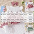 thumbnail image 3 of Gerichy Newborn Baby Girl Clothes Smocked Bubble Romper Dress + Socks + Headband Cute Fall Winter Baby Girls Clothing 0-12 Months, 3 of 4